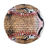 Tiger-Portrait im Grafikstil Baseball (Vorderseite)