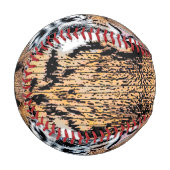 Tiger-Portrait im Grafikstil Baseball (Vorderseite Links)