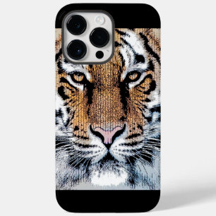 Tiger-Portrait im Grafikstil Case-Mate iPhone 14 Pro Max Hülle