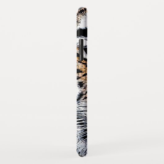 Tiger-Portrait im Grafikstil Case-Mate iPhone Hülle (Hinten/Rechts)