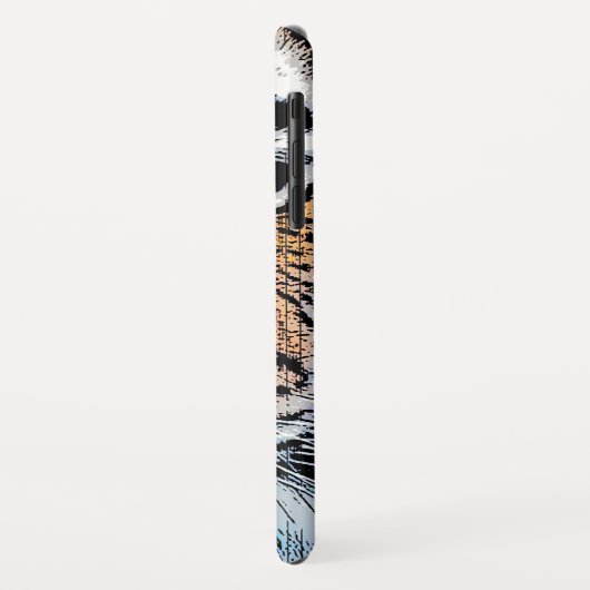 Tiger-Portrait im Grafikstil Case-Mate iPhone Hülle (Hinten/Links)