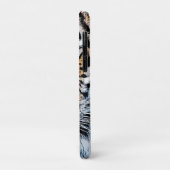 Tiger-Portrait im Grafikstil Case-Mate iPhone Hülle (Hinten/Links)