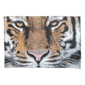 Tiger-Portrait im Grafikstil Kissenbezug (Vorderseite-Links)