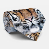 Tiger-Portrait im Grafikstil Krawatte (Gerollt)