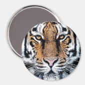 Tiger-Portrait im Grafikstil Magnet (Vorderseite/Rückseite)