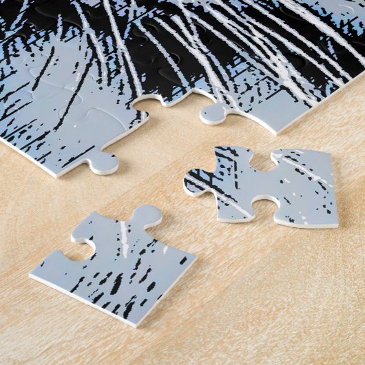 Tiger-Portrait im Grafikstil Puzzle (Seite)