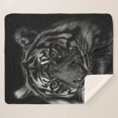 TIGER PORTRAIT IN BW SHERPADECKE (Vorderseite (Horizontal))
