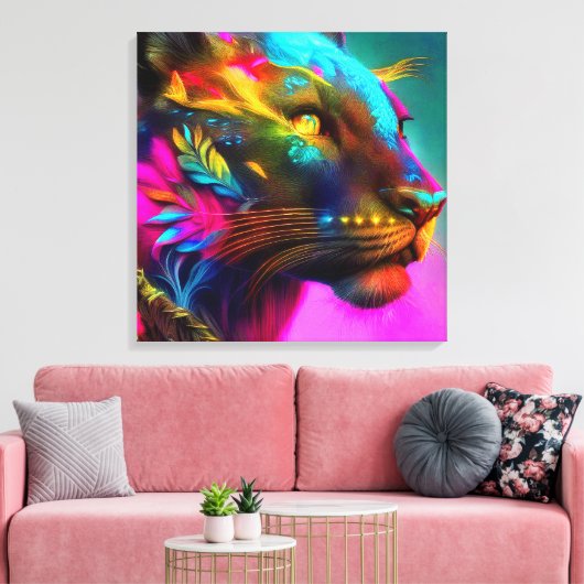 Tiger Portrait Leinwanddruck (Insitu (Wohnzimmer))