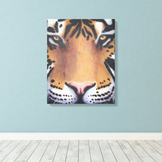 Tiger Portrait Leinwanddruck (Insitu (Holzboden))