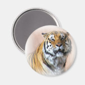 Tiger-Portrait Magnet (Vorderseite/Rückseite)