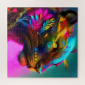 Tiger Portrait Painting Puzzle (Horizontal)