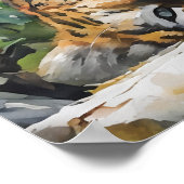Tiger-Portrait Poster (Ecke)
