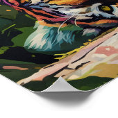 Tiger-Portrait Poster (Ecke)