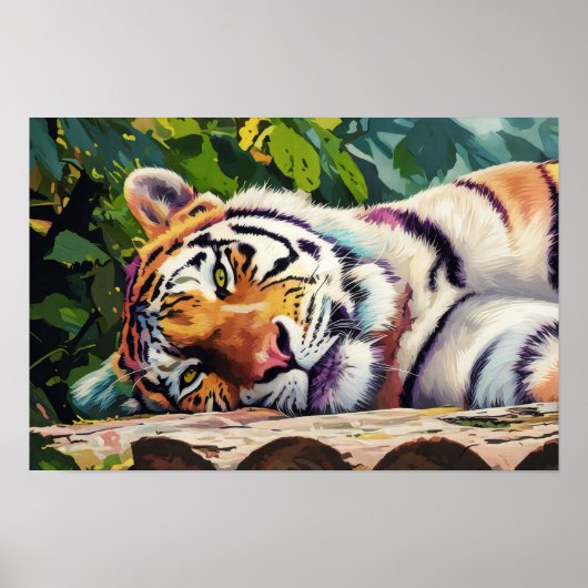 Tiger-Portrait Poster (Vorne)