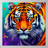 Tiger-Portrait Poster (Vorne)