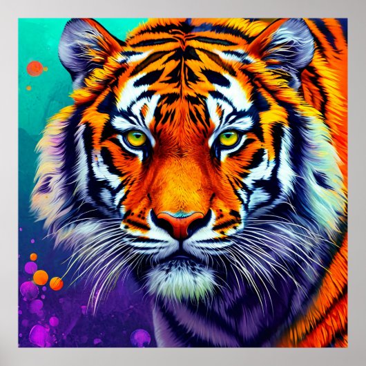 Tiger-Portrait Poster (Vorne)