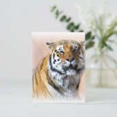 Tiger-Portrait Postkarte (Stehend Vorderseite)