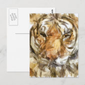 Tiger-Portrait Postkarte (Vorne/Hinten)