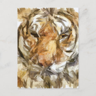 Tiger-Portrait Postkarte