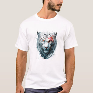 Tiger Portrait Tiermalerei Wildlife Ocean T-Shirt