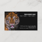 Tiger-Porträt eines bengalischen Tigers im Thailan Visitenkarte (Rückseite)