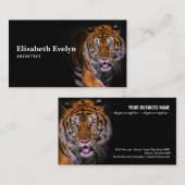 Tiger-Porträt eines bengalischen Tigers im Thailan Visitenkarte (Vorne/Hinten)