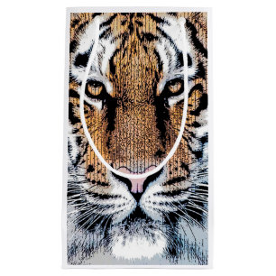 Tiger-Porträt-Grafik-Art Kleine Geschenktüte
