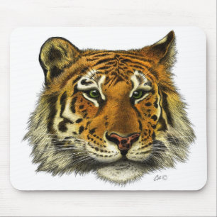 Tiger-Porträt Mousepad