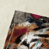 Tiger-Porträt-Straßenkunst-Illustration Strandtuch (Beispiel)