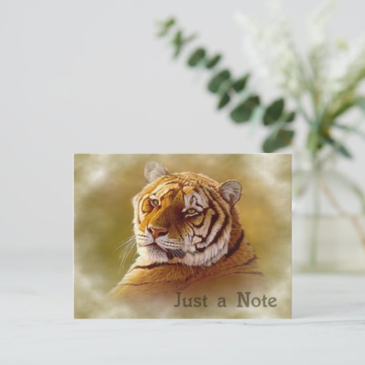 Tiger Post Card Postkarte (Stehend Vorderseite)