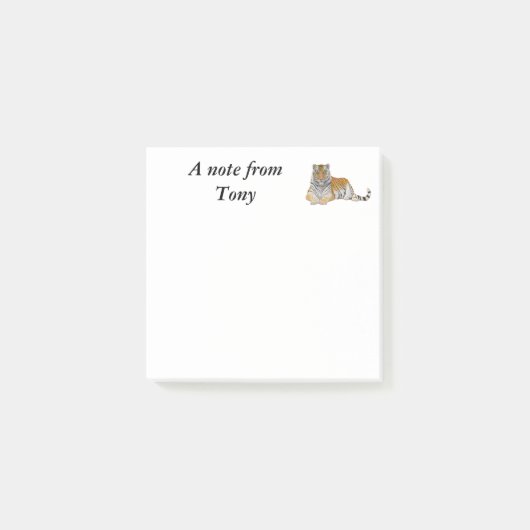 Tiger Post-it Klebezettel (Vorderseite)