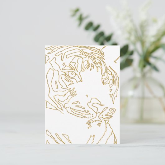 Tiger Post Postkarte (Stehend Vorderseite)