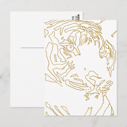 Tiger Post Postkarte (Vorne/Hinten)