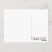 Tiger Post Postkarte (Rückseite)