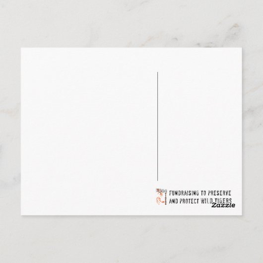 Tiger Post Postkarte (Rückseite)