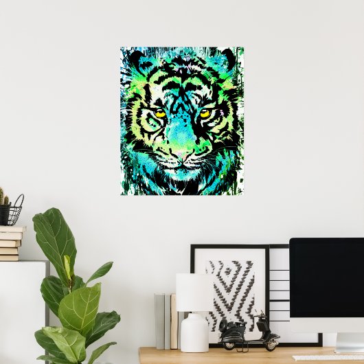 Tiger Poster Art - Tigeraugen (Heimbüro)