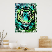 Tiger Poster - farbenfrohe Tiger Eyes (Küche)