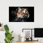 Tiger Poster Print - Pop Art Poster (Heimbüro)