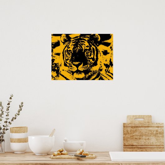 Tiger Poster Print - Pop Art Style Tigers Poster (Küche)