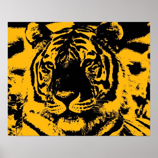 Tiger Poster Print - Pop Art Style Tigers Poster (Vorne)