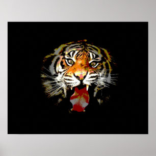 Tiger Poster Print - Pop Art Style Tigers Poster