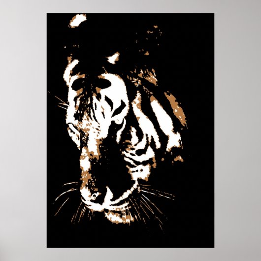 Tiger Poster Print - Tiger Face Pop Art Poster (Vorne)