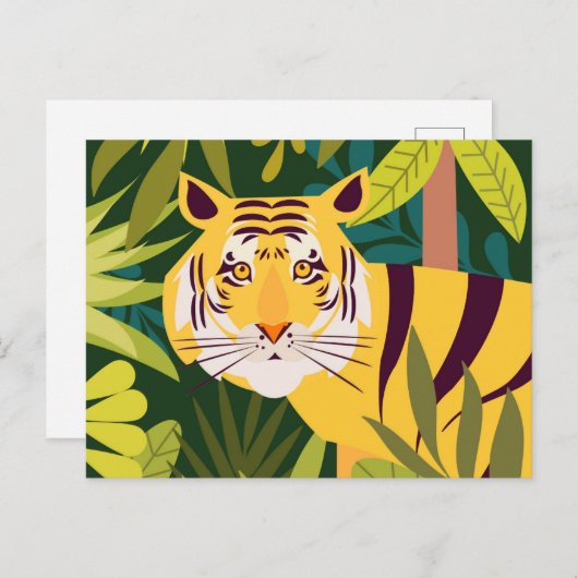 Tiger Postkarte (Vorne/Hinten)