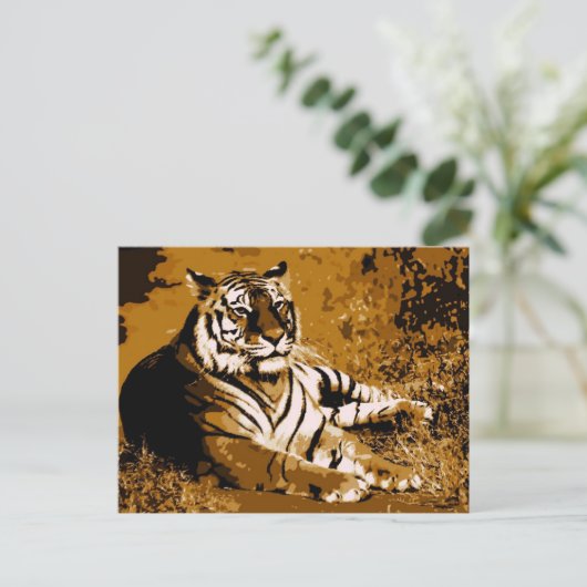 Tiger Postkarte (Stehend Vorderseite)