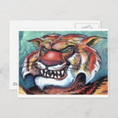 Tiger Postkarte (Vorne/Hinten)