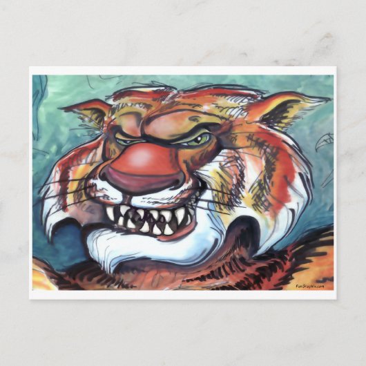 Tiger Postkarte (Vorderseite)