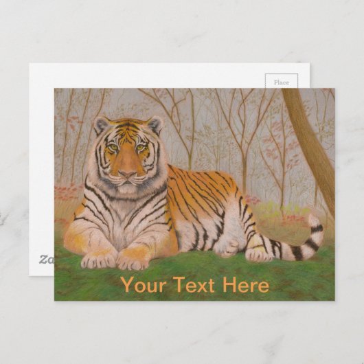 Tiger Postkarte (Vorne/Hinten)
