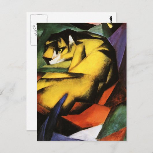 Tiger Postkarte (Vorne/Hinten)