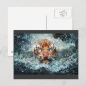 Tiger Postkarte (Vorne/Hinten)