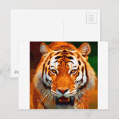 Tiger Postkarte (Vorne/Hinten)